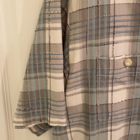 Men’s short sleeve Tommy Bahama button up collared shirt silk/ cotton medium - Picture 2 of 6